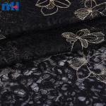 Pizzo floreale metallizzato oro/nero