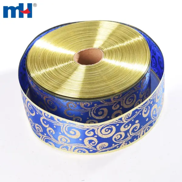Blue Christmas decorative ribbon