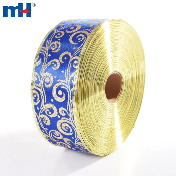 Blue Christmas decorative ribbon