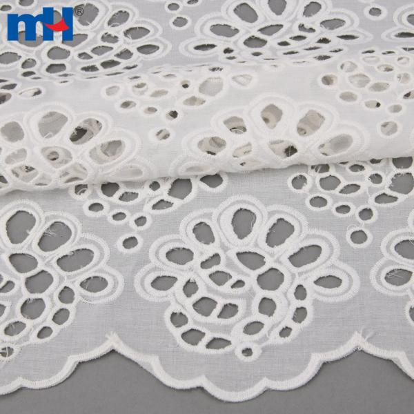Cotton fabric with lace opening