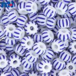 Koraliki ceramiczne w paski okrągłe