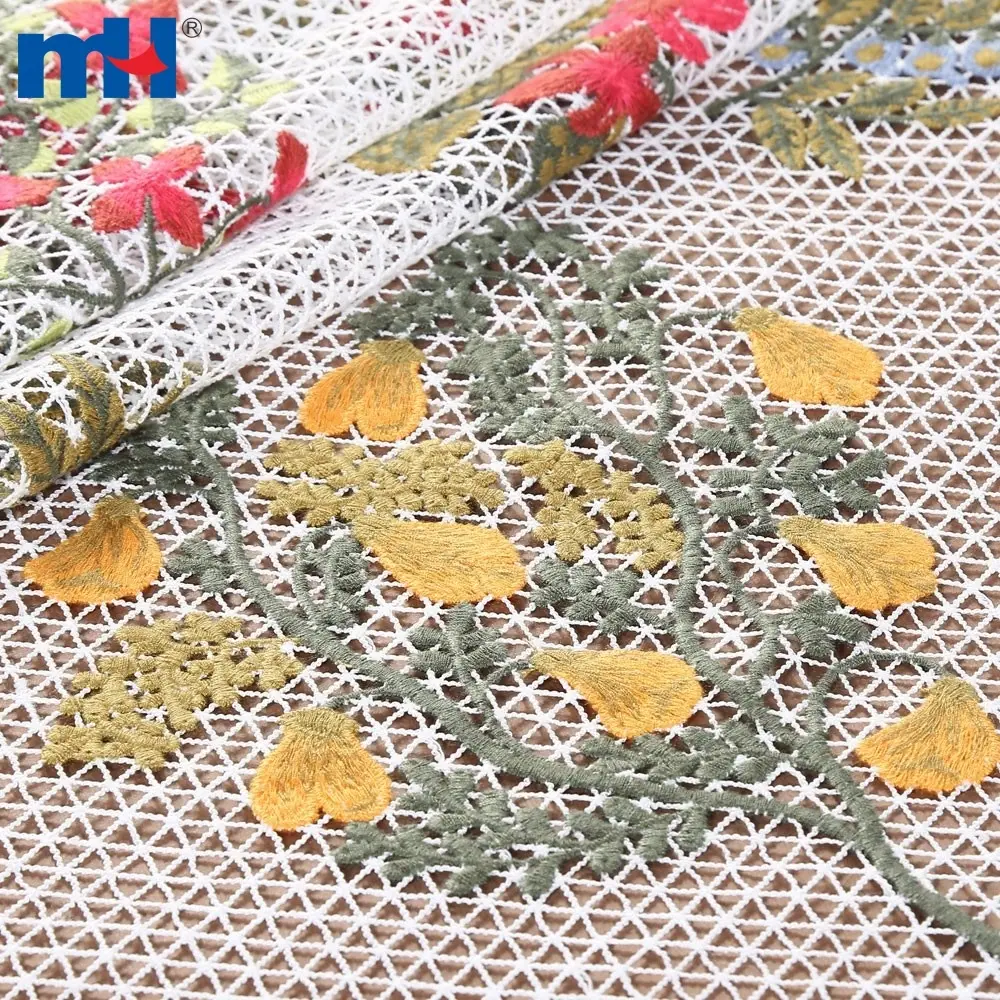 Suda çözünür kimyasal dantel kumaş