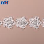 Water-soluble chemical lace decoration with rhinestones