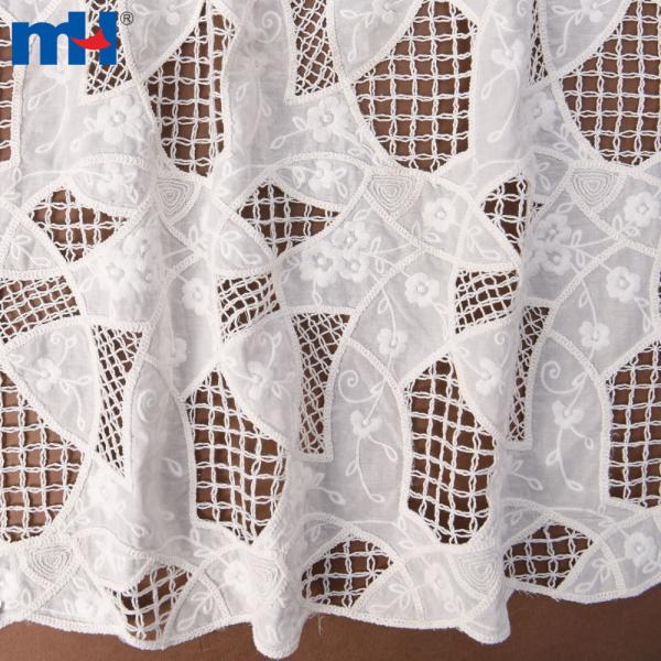 Pamuk işlemeli dantel kumaş