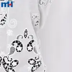 Бавовняна мереживна тканина з квітковою вишивкою