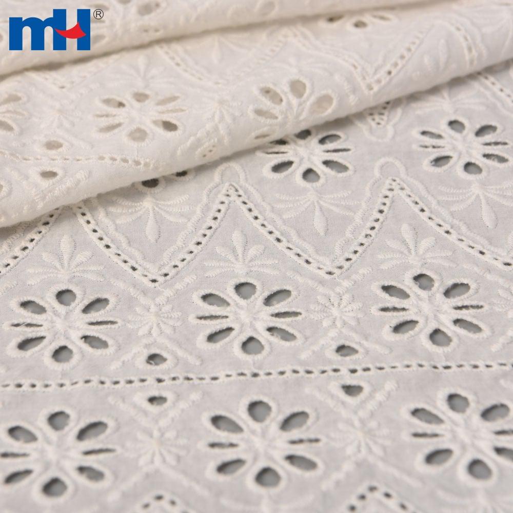 %100 pamuk işlemeli dantel kumaş