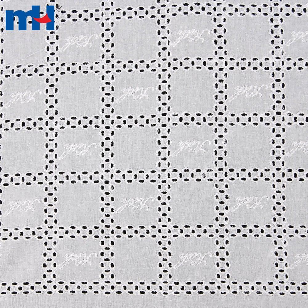 Tessuto di pizzo ricamato 100% cotone