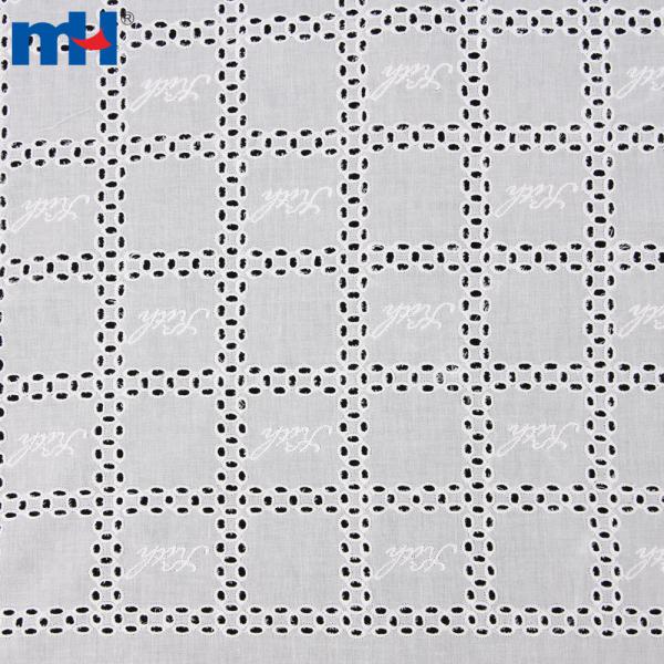 Tessuto di pizzo ricamato 100% cotone