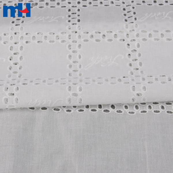 Tessuto di pizzo ricamato 100% cotone