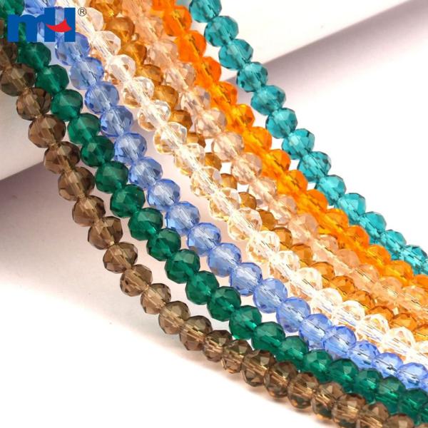 Rectangular crystal beads for bracelets and necklaces