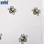 İşlemeli pamuklu poplin kumaş