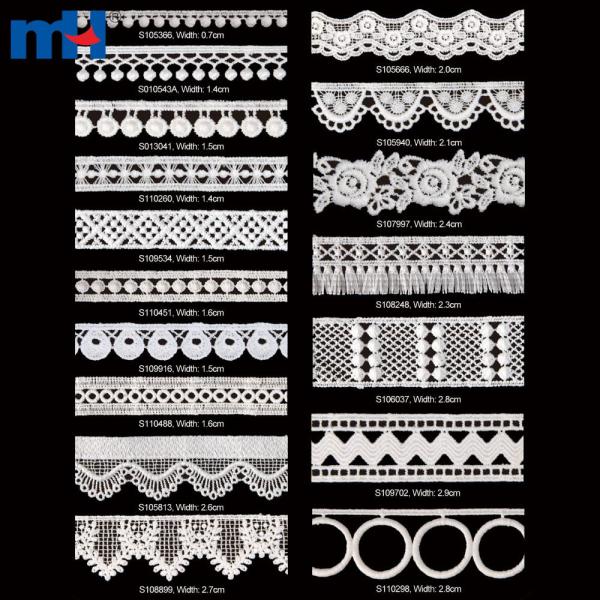 Embroidered lace trim