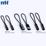 Wholesale zinc alloy decorative zipper with polyester rope