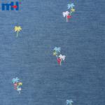 Embroidered denim fabrics