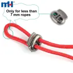 Two-hole plastic cord lock with end toggle switch