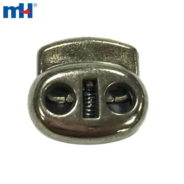 Two-hole plastic cord lock with end toggle switch