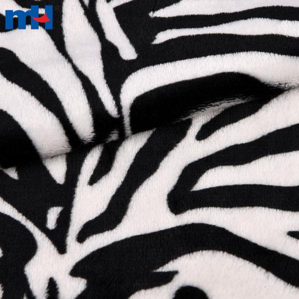 Özel zebra desenli çift taraflı flanel