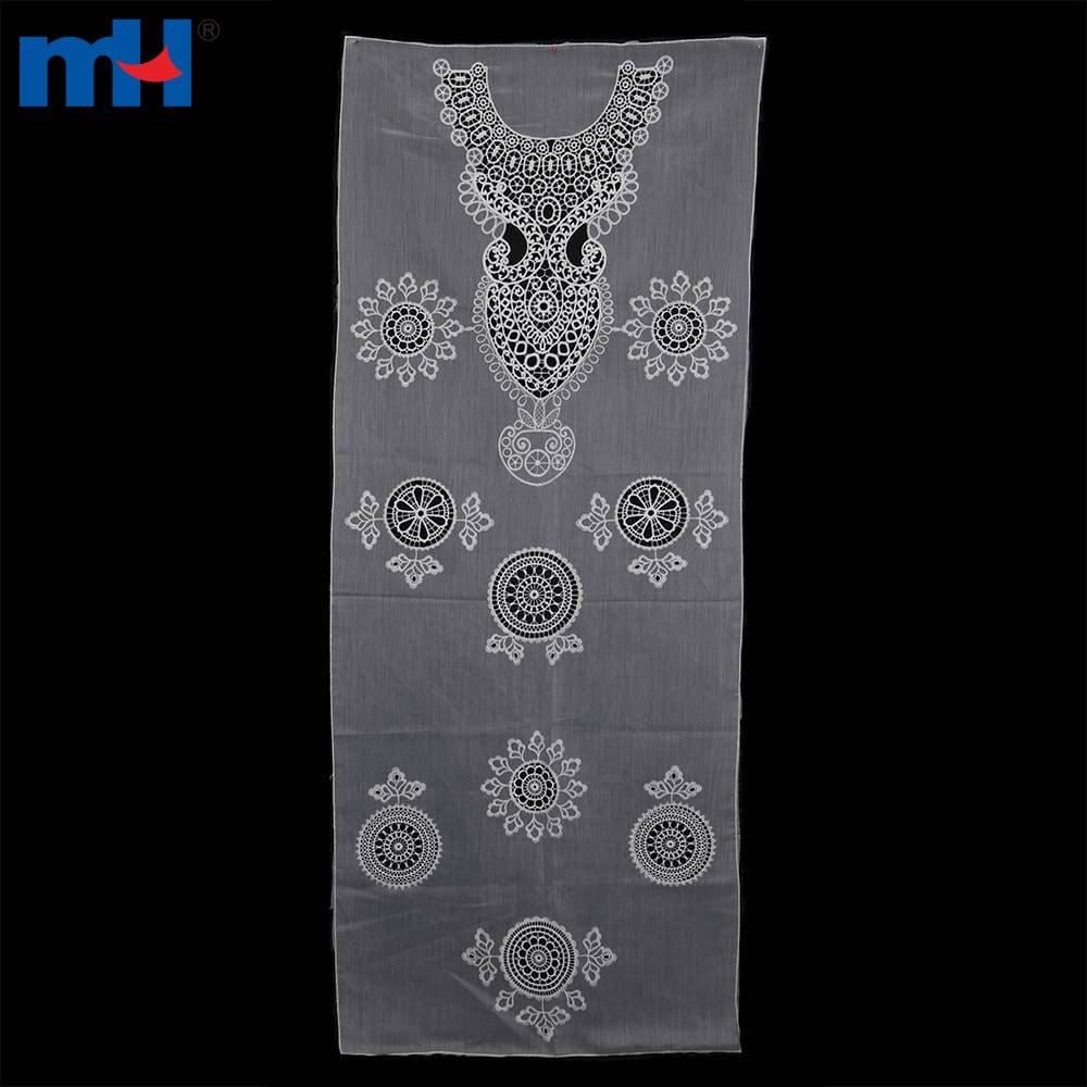 Long lace embroidery