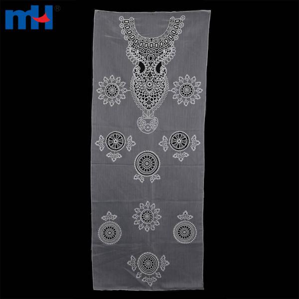 Long lace embroidery
