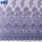 Baumwoll-Spitzenstoff mit Ombre-Stickerei – fertiger Vorrat für traditionelle Kleidung