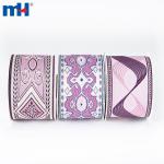 Embroidered ribbon with ethnic motifs