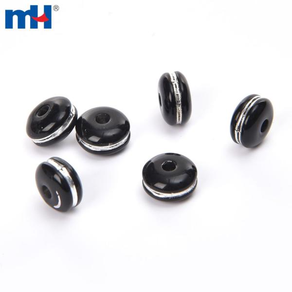 Striped plastic acrylic beads
