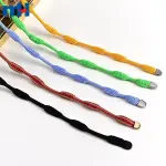 Cordão de crochê com cordão de poliéster premium (redondo de 10 mm) com pontas de metal