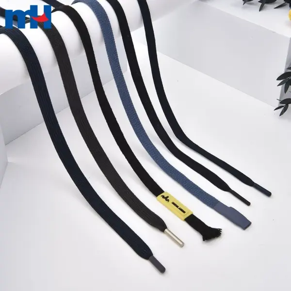 Lacets plats en polyester (lacets pour sweat à capuche et lacets pour chaussures) - Grossiste