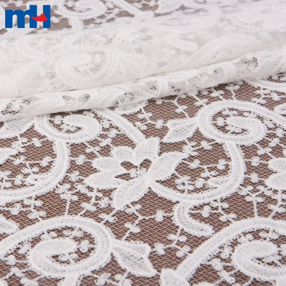 Embroidered mesh fabric