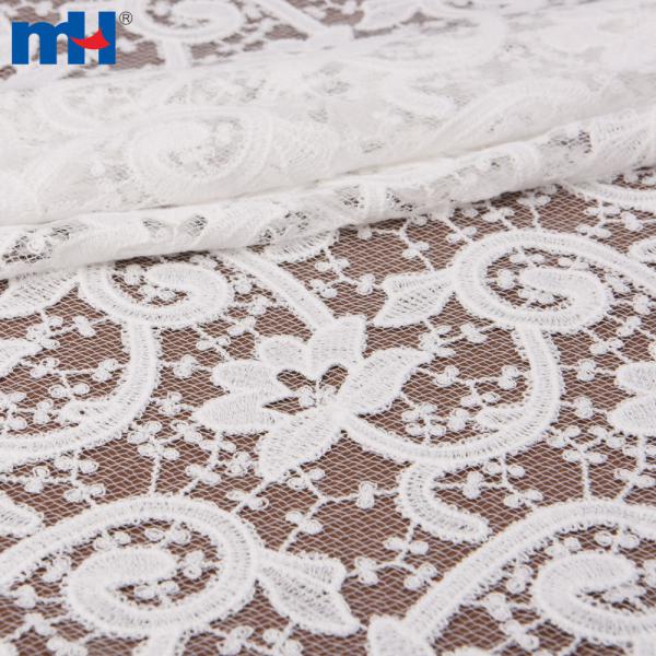 Embroidered mesh fabric