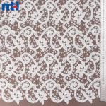 Embroidered mesh fabric