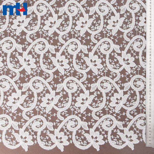 Embroidered mesh fabric