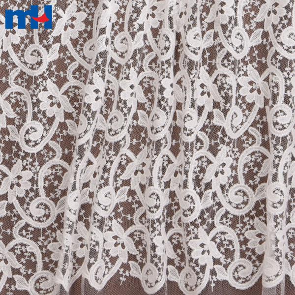 Embroidered mesh fabric