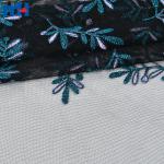 İşlemeli örgü dantel kumaş