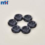 Sew-on resin buttons in different sizes