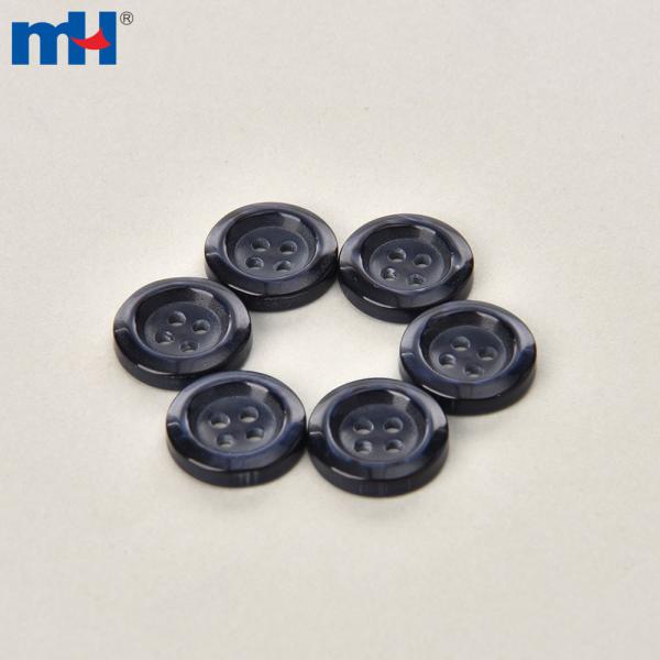Sew-on resin buttons in different sizes