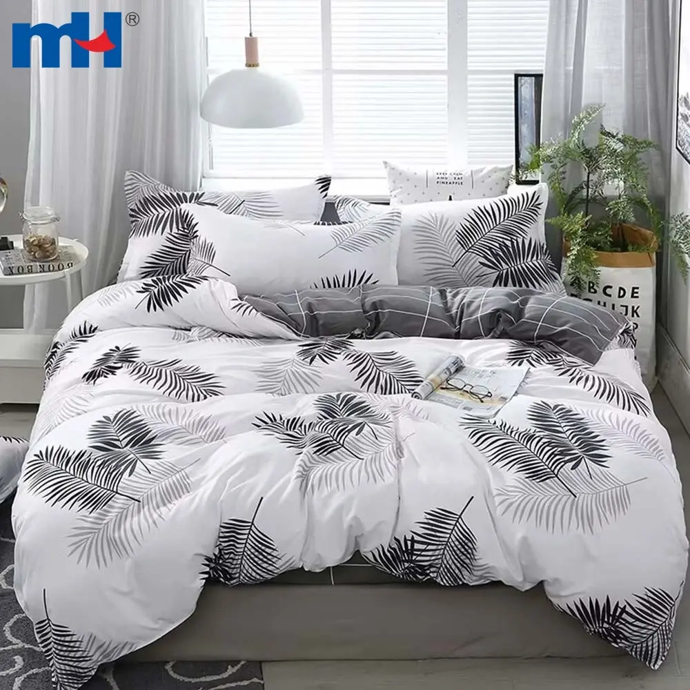 Set biancheria da letto in quattro pezzi | Set biancheria da letto in fibra di poliestere