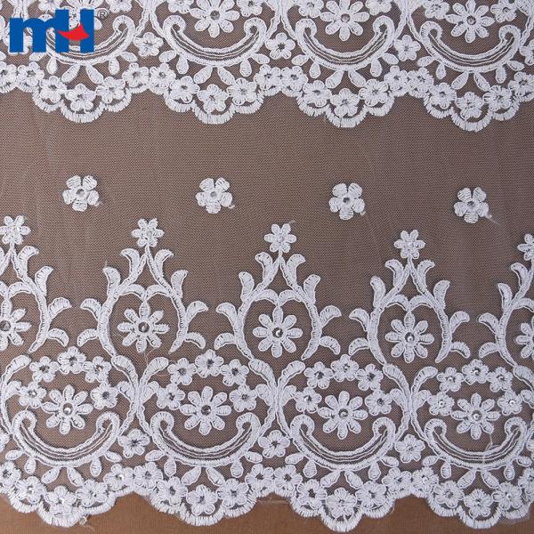 Wholesale beaded wedding lace fabric