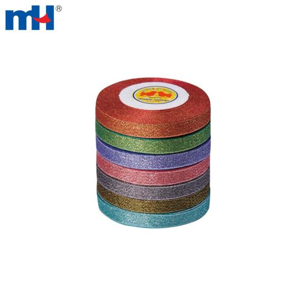 Silver gold metallic ribbon