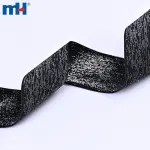 Shiny nylon velvet ribbon with shiny metallic threads