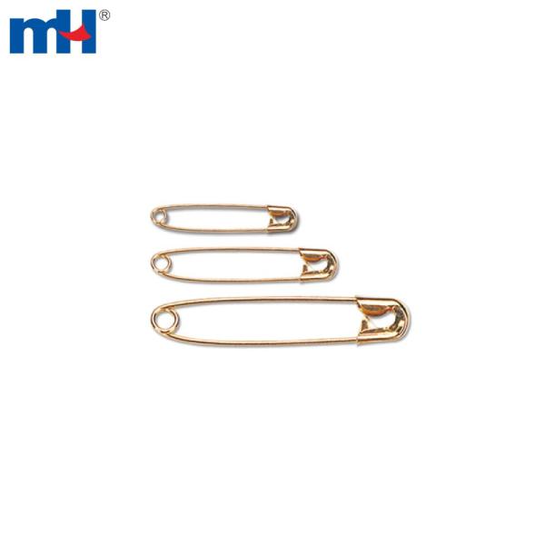 Gold safety pin