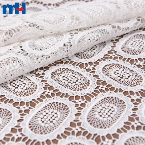 Embroidered guipure lace