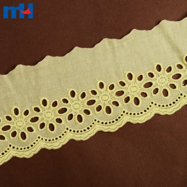 Bordure en dentelle de coton de haute qualité