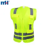 Giubbotto di sicurezza riflettente, indumenti di sicurezza riflettenti, giubbotto di sicurezza giallo