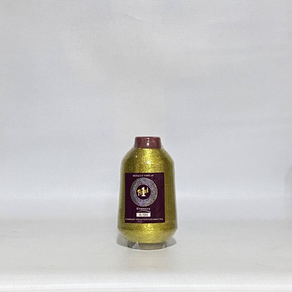 خيط كمبيوتر ميتاليك ذهبي زاهي – First Elnamoury Metallic Thread (X-103)