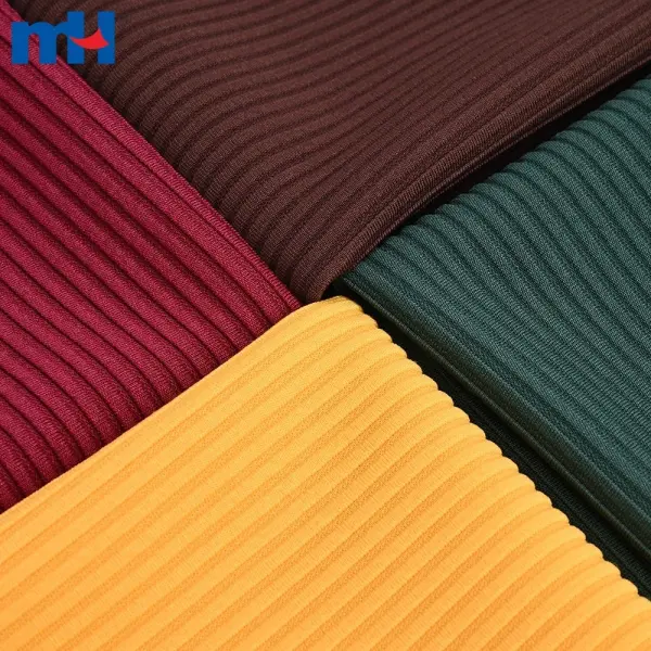 Polyester Spandex Tiger İplik Örme Kumaş, 270gsm, Spor Giyim ve Günlük Giyim için