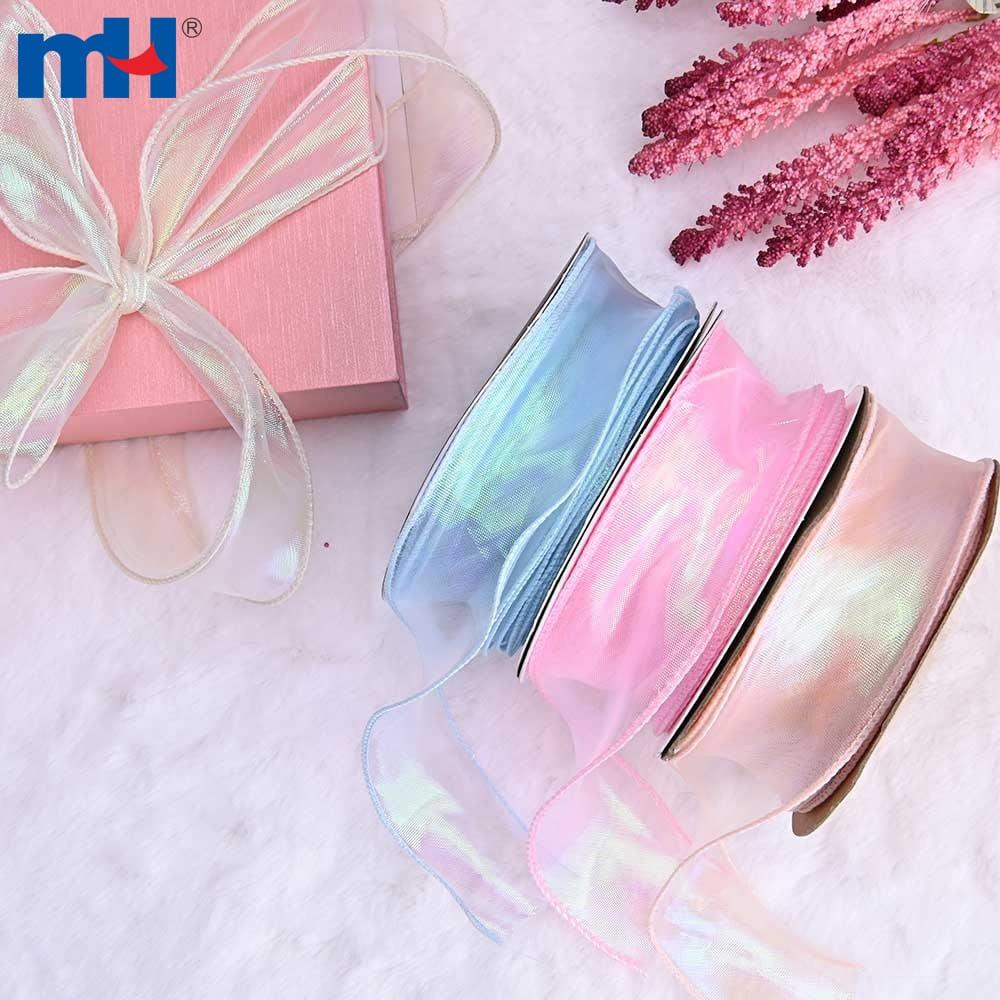 Glossy clear ribbon for gift wrapping