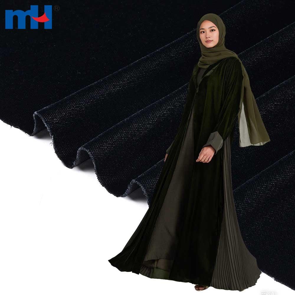 Venta al por mayor de tela de terciopelo micro coreano (5000/9000) para ropa abaya de lujo
