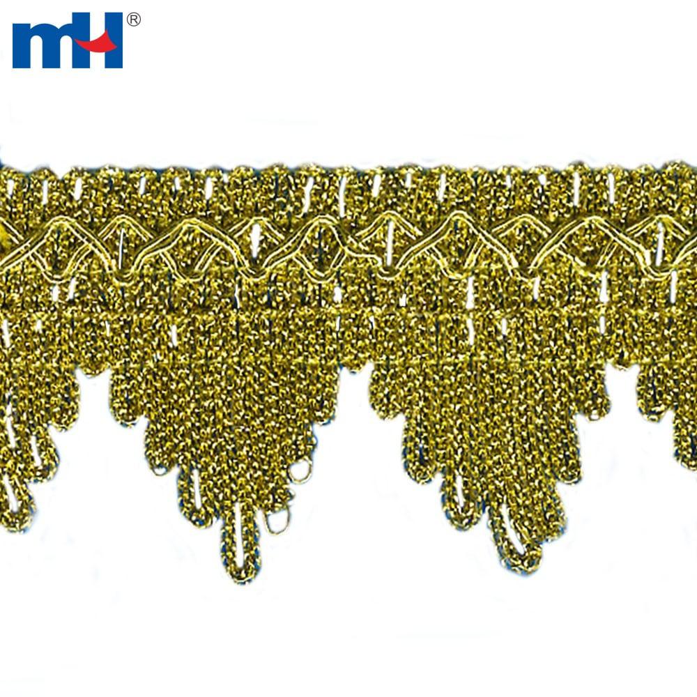 40mm metallic gold lace edge
