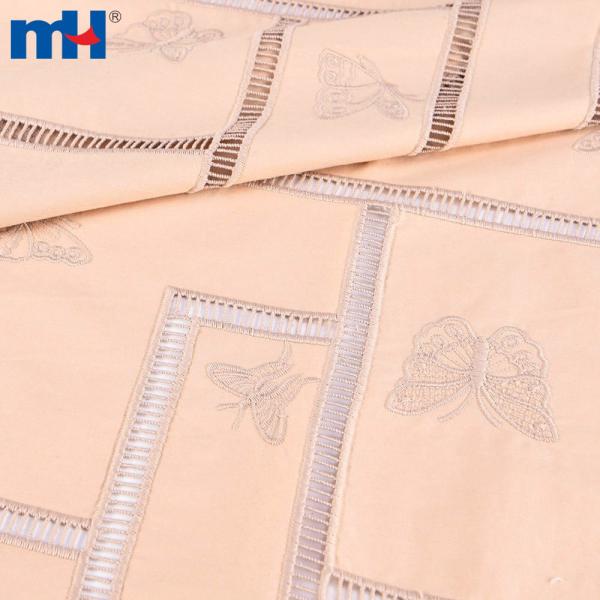 Laser cut embroidered lace